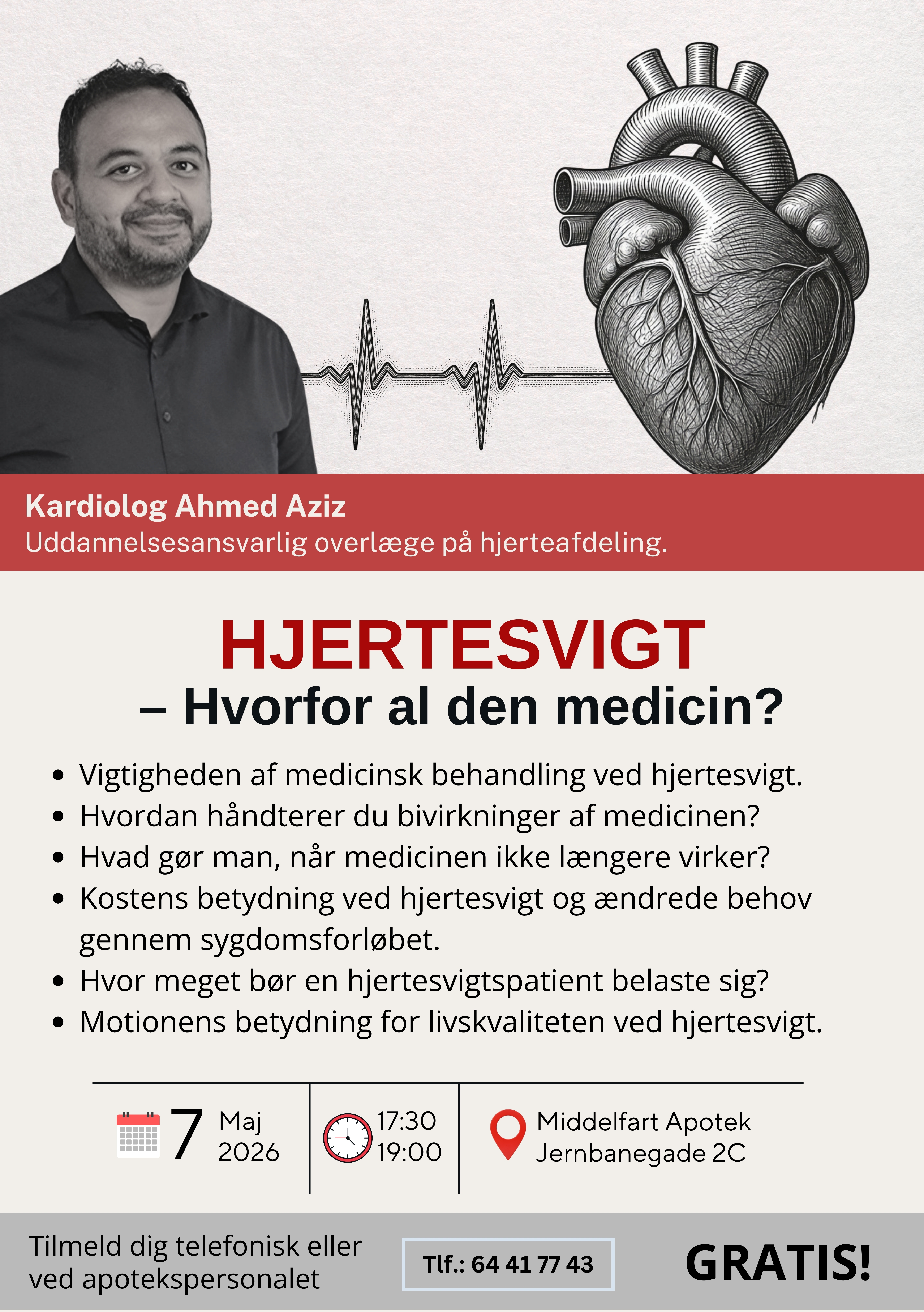 Torsdag d. 7/5: HJERTESVIGT – Hvorfor al den medicin?